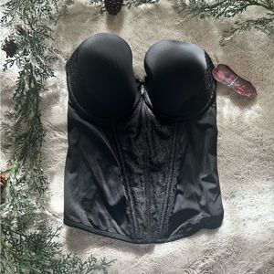 Maidenform Extra Sexy Embroidered-Lace Merry Widow Bustier, 34DD, Brand New